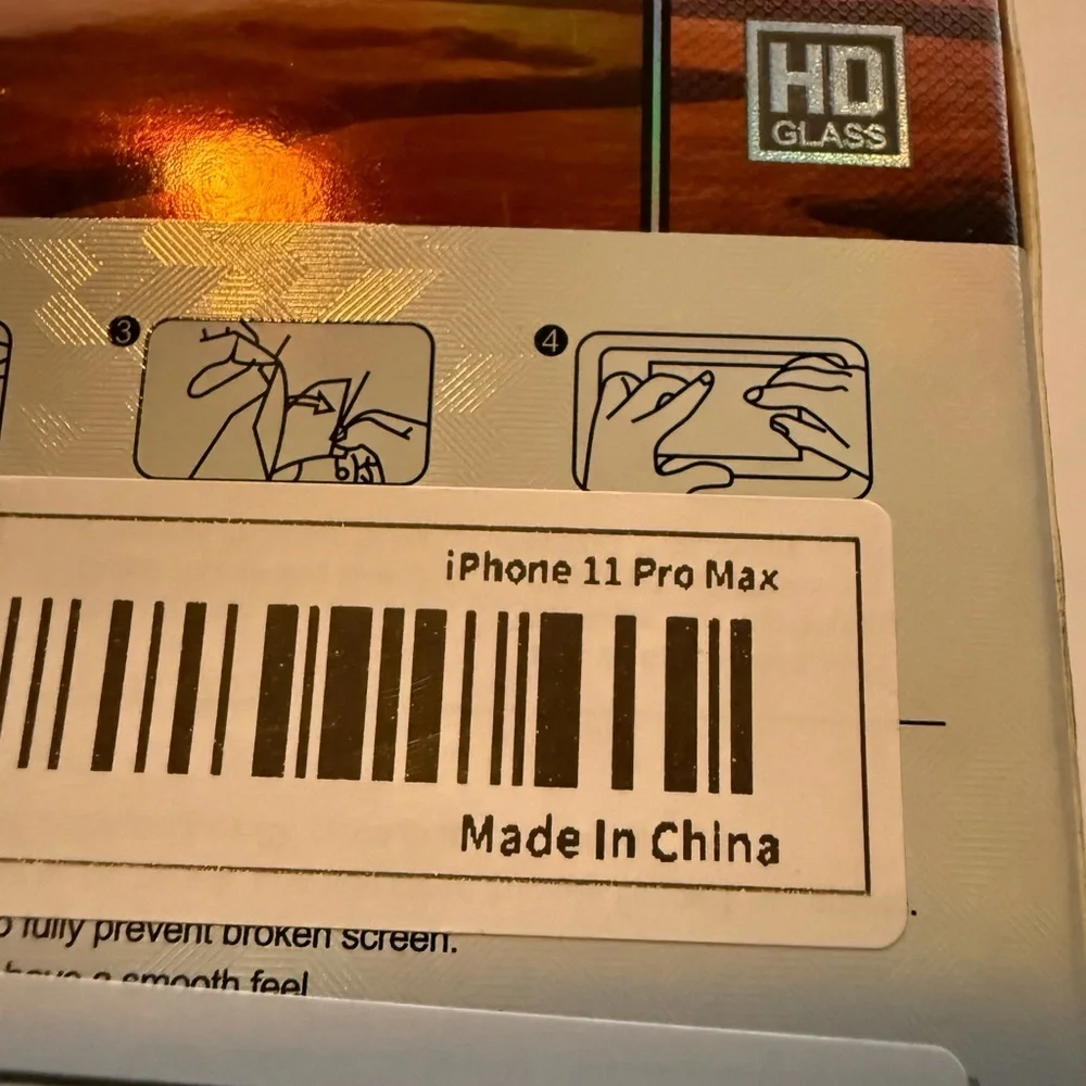 Ace Glass Tempered HD for IPhone 11 Pro Max. Opened- this is 4 pieces. See pics